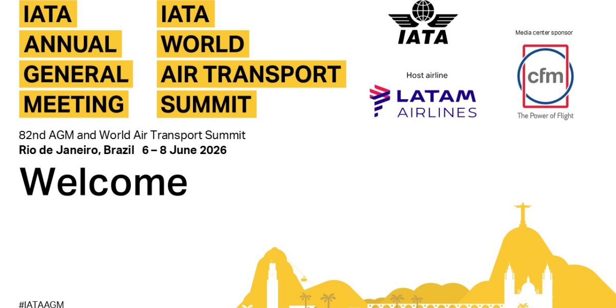 IATA Air Transport Summit welcome banner