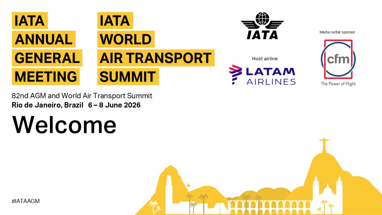 IATA Air Transport Summit welcome banner